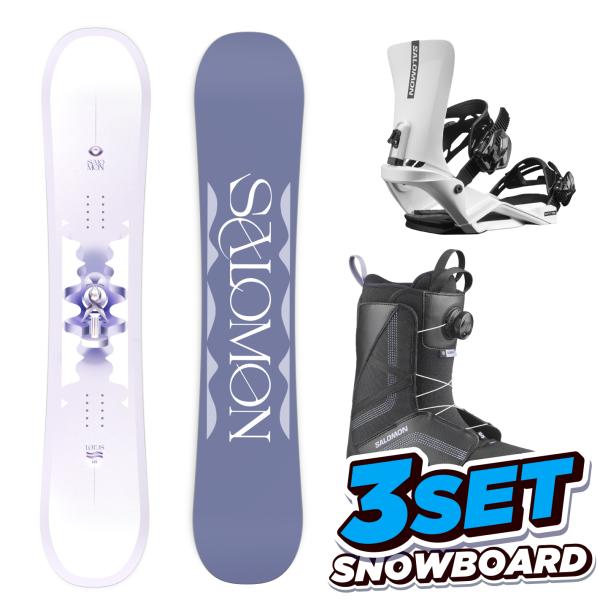 25-26 サロモン スノーボード 3点セット SALOMON LOTUS RHYTHM SCARL...