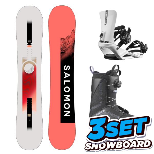25-26 サロモン スノーボード 3点セット SALOMON REFLECT women RHYT...