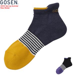 GOSEN ゴーセン ソフトテニス バドミントン ソックス スニーカーインソックス 靴下 F2202 メンズ 男性用 25〜28cm 3足までメール便OK｜spo-stk