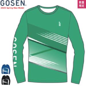 GOSEN ゴーセン ロングスリーブTシャツ 長袖シャツ ロンティ 練習着 ソフトテニス バドミントンウェア JPT44 ユニセックス メール便OK｜spo-stk