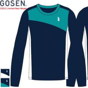 GOSEN ゴーセン 裏起毛ストレッチトレーナー 長袖シャツ 薄手 ソフトテニス ウェア バドミントン ウェア 移動着 W22A04 ユニセックス メール便OK
