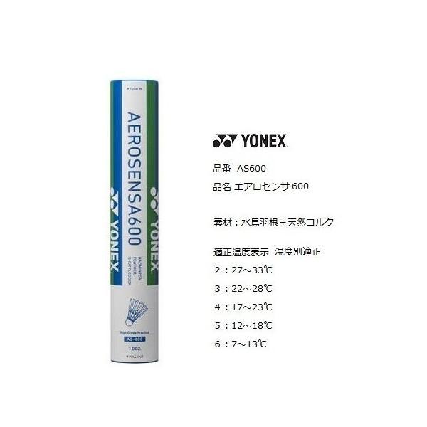 ヨネックス エアロセンサ600 AS-600 シャトルコック AS600