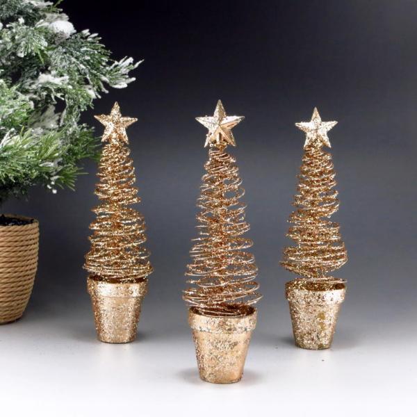 キラキラゴールドツリー ZODAX社 クリスマス 北欧 ギフト インテリア ゴールド シルバー コー...