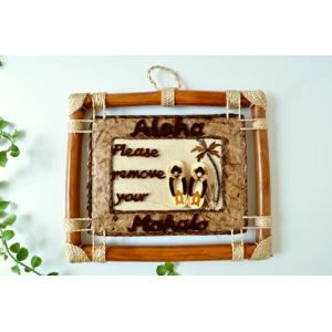 サインボードAタイプ 玄関 靴は脱いでね サンダル カワイイ 壁飾り ハワイアン（ハワイ買い付け）