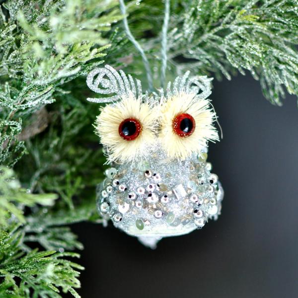 フクロウ スモール クリスマス オーナメント