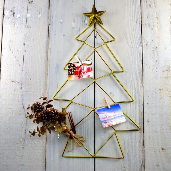 メタルツリー カードホルダー オーナメント クリスマスツリー コースタル ギフト インテリア 壁飾り