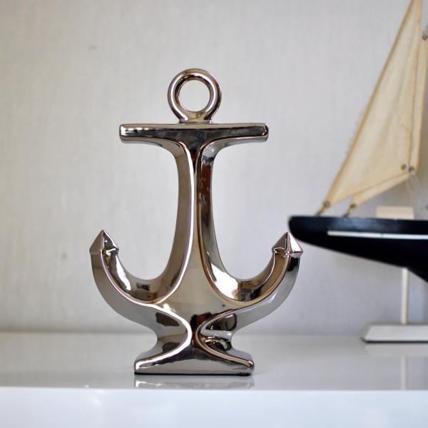 イカリ オブジェ シルバー インテリア リビング 西海岸 コースタルリビング マリン ボートヨット ...