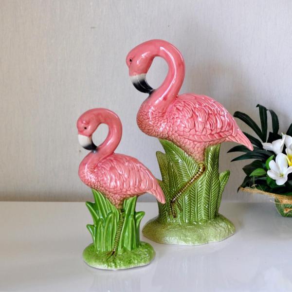 セラミック フラミンゴ Ｌ インテリア リビング オブジェ 西海岸 コースタルリビング 置物