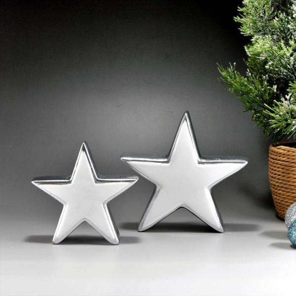 クリスマス スターオブジェ セラミック 大小2個セット クリスマス シンプル インテリア オブジェ ...