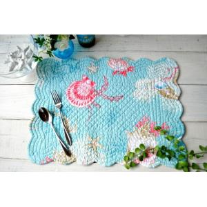 ランチョンマット コーラルピンク プレイスマット ランチマット おしゃれ スタイリッシュ ハワイアン...