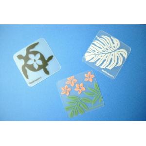 ハワイアンコースター 3枚1セット コースター ハワイ フラ モンステラ プルメリア かわいい ホヌ...