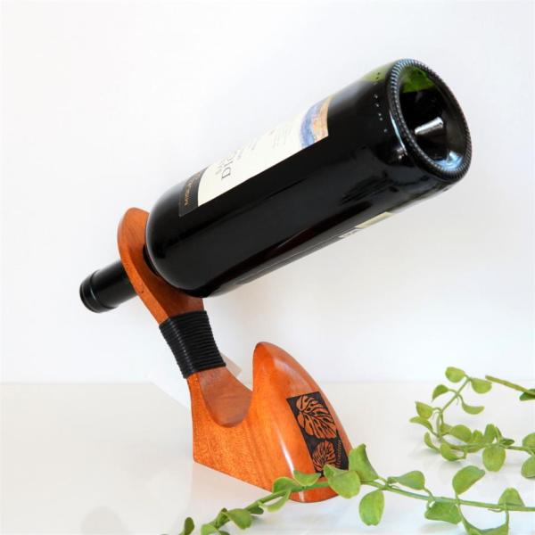 ハワイ買付け ワインボトルホルダー コアウッド ハンドメイド インテリア 釣り針型 おしゃれ ワイン...