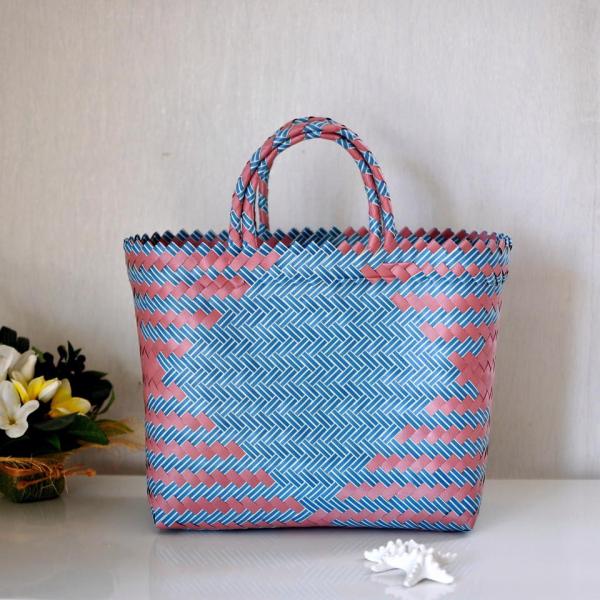 かごバッグ テープ編み パサールバッグ マルシェバッグ 軽くて丈夫 ビーチ ハイキング アウトドア ...