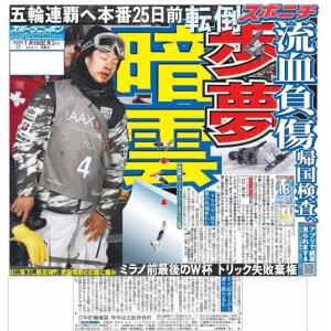 スポーツニッポン東京最終版1月19日付（宅配）