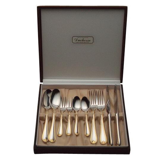 ALFACT (金彩)デューチェス ペアセット10pc【ギフトケース付き】 カトラリーセット (名入...