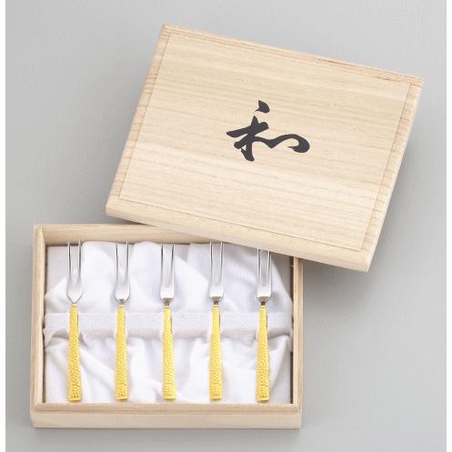 ALFACT 金彩鎚目 姫フォーク5pc 【カトラリーセット】【日本製/荒澤製作所/アルファクト】
