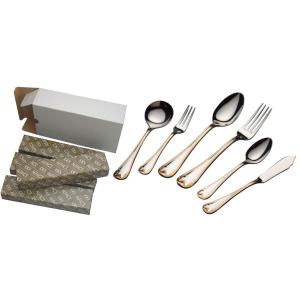 ALFACT 洋白銀器 唐草 ディナーセット24pc (名入れ無料)【カトラリー