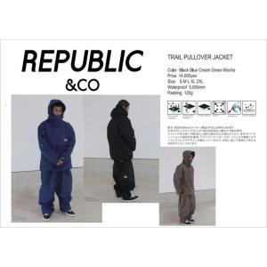 23-24 REPUBLIC &CO/リパブリック TRAIL PULLOVER jacket メンズ 23-24 REPUBLIC &CO/リパブリック TRAIL PULLOVER jacket メンズ