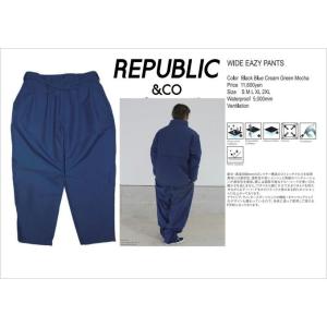 リパブリック REPUBLIC＆CO メンズ レディース スノーボード ウェア パンツ WIDE EAZY PANTS 【23-24モデル】