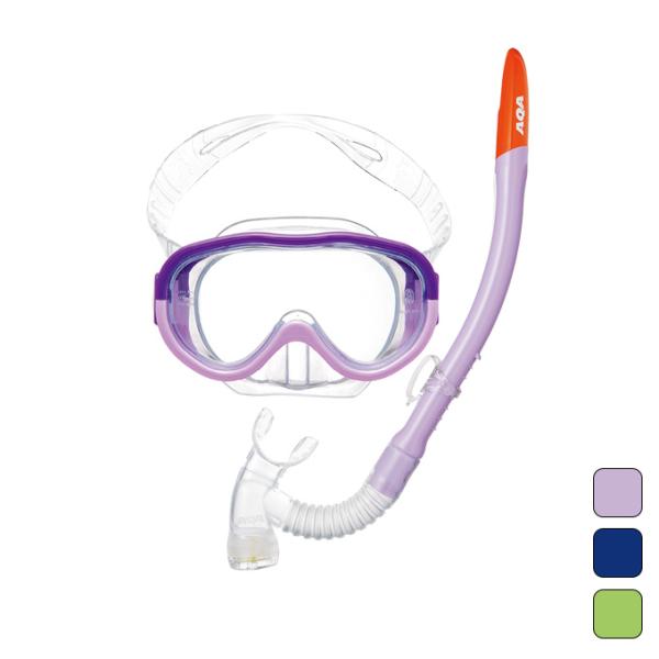 エーキューエー AQA ジュニア マリンスポーツ スノーケリング スノーケル マスク セット アコU...