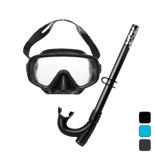 エーキューエー AQA メンズ レディース マリンスポーツ スノーケリング スノーケル マスク セッ...