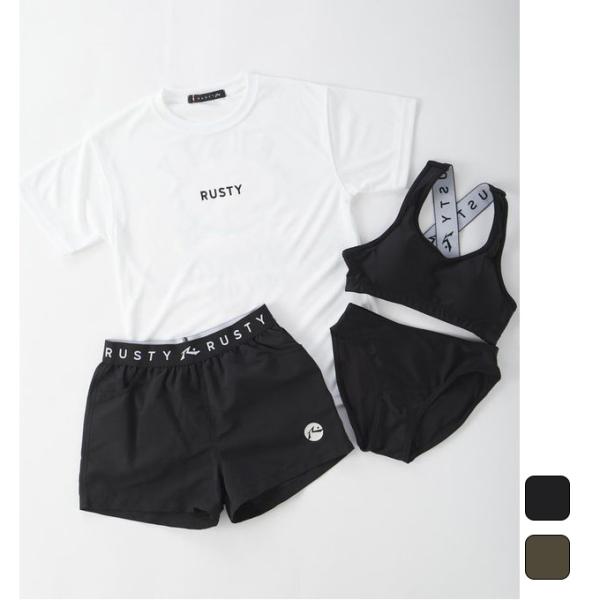 ラスティ RUSTY キッズ ジュニア サーフ マリン ウェア 水着 ニコちゃんラッシュTシャツ付き...