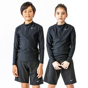 ナイキ NIKE キッズ ジュニア 水泳 スイミング 水着 UNISEX ロングスリーブ セットアップ 1991073 009 【2023SS】｜spopia