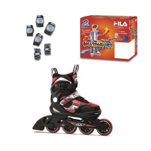 フィラ スケート FILA SKATES インラインスケート ジュニア プロテクター付き ボーイズ J-ONE COMBO 2 SET 10619160 【お買い得モデル】｜spopia