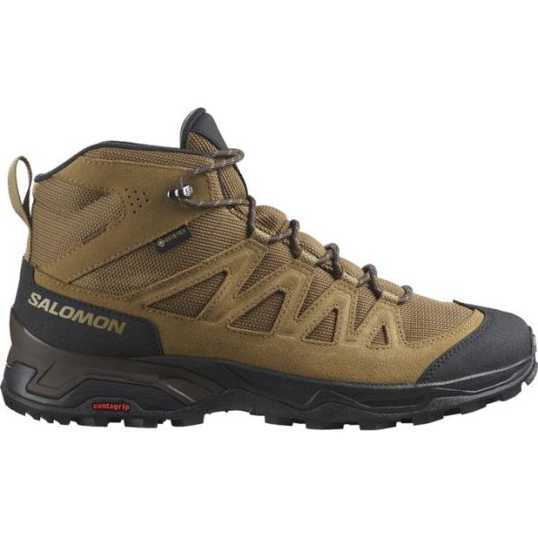 サロモン SALOMON メンズ トレッキングシューズ X WARD LEATHER MID GOR...