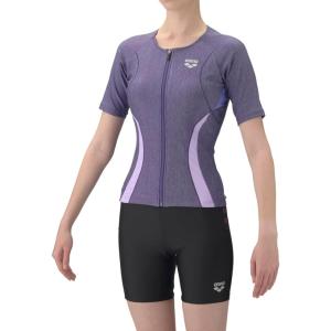 アリーナ ARENA レディース スイミング フィットネス 水着 フィットネスセパレート（カバーバック・ミドルレッグ・差し込みパッド） AS5SWF44L PPBK