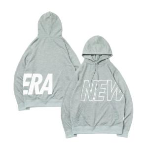 ニューエラ NEW ERA メンズ レディース カジュアルウェア トップス 長袖 ドライスウェット プルオーバーフーディー ビックロゴ グレー 13516853 【2023SS】｜spopia