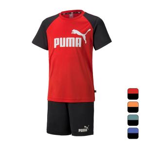 プーマ PUMA ジュニア ボーイズ スポーツ カジュアル ウェア 上下 セットアップ ポリ Tシャツ & ショーツ セット 849634 【2022SS】｜spopia