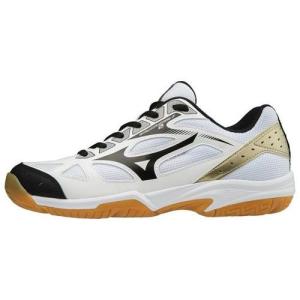 【クーポン発行中】 ミズノ MIZUNO ジュニア バレーボール シューズ サイクロンスピード2 Jr V1GD191009 09 ホワイト/ブラック/ゴールド 【2018FW】