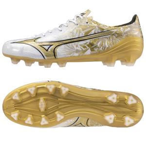 ミズノ MIZUNO ユニセックス サッカースパイク ミズノアルファ PRO P1GA246450 ホワイト×ゴールド｜spopia