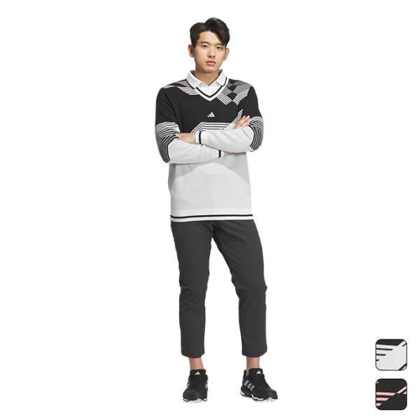 アディダス ゴルフ adidas golf メンズ ゴルフ セーター 長袖 アーカイブグラフィック ...