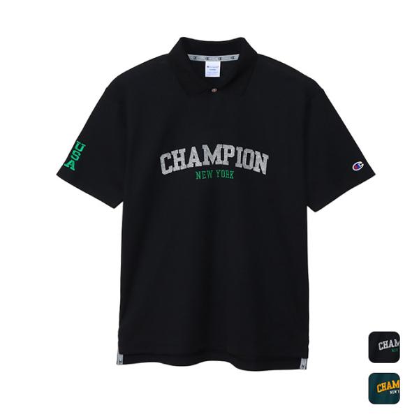 チャンピオン CHAMPION メンズ ゴルフ ウェア 半袖 ハーフボタン ポロシャツ POLO S...