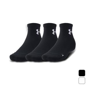 アンダーアーマー UNDER ARMOR メンズ バスケットボール アクセサリー ソックス 靴下 UAローソックス (3足セット) 1371937｜spopia