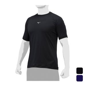ミズノ MIZUNO 野球 ウエア アンダーシャツ 半袖 ローネック／半袖(野球／抗菌防臭／防汚)[ユニセックス] 12JAAP30
