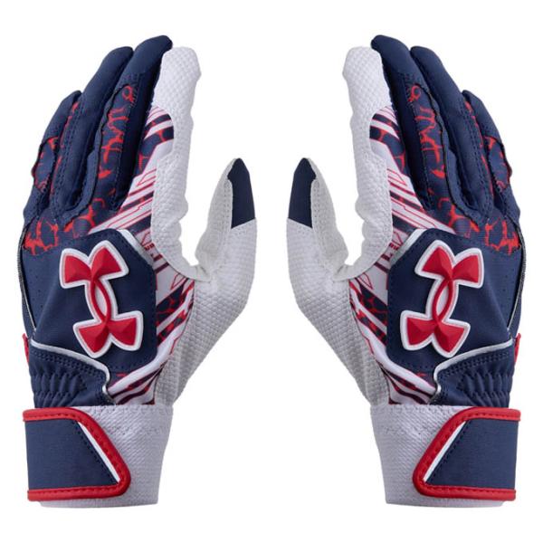アンダーアーマー UNDER ARMOR 野球 ジュニア バッティング手袋 両手用 UAクリーンアッ...