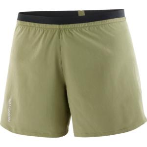 SALOMON サロモン ハーフショーツ パンツ CROSS 5'' SHORT W DEEP LICHEN GREEN LC2132900 トレイルランニング トレラン ショーツ レディース マラソンの商品画像