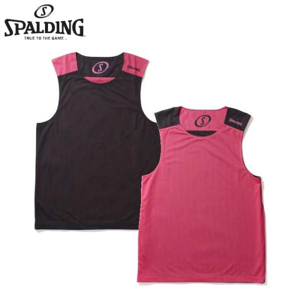 SPALDING リバーシブルノースリーブシャツ PINK（SMT130190） スポルディング チ...