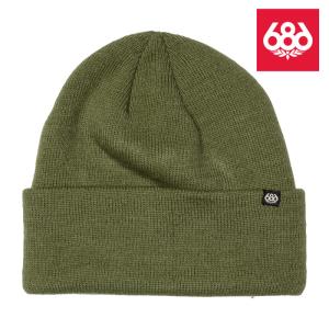 シックスエイトシックス ビーニー 22-23 686 STANDARD ROLL UP BEANIE Surplus Green ニットキャップ 帽子 スノーボード 日本正規品