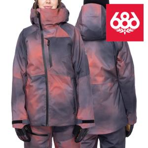 シックスエイトシックス スノーボードウェア ジャケット 22-23 686 WOMEN'S HYDRA INSULATED JACKET Hot Coral Spray ウーマンズ 日本正規品｜sports-ex