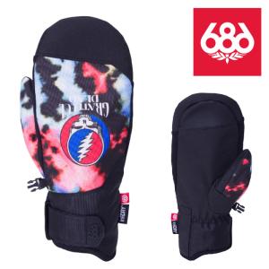 スノーボード ミット シックスエイトシックス 686 PRIMER MITT Grateful Dead Nebula Tie Dye ミトン グローブ 手袋 スキー 23-24 日本正規品｜sports-ex