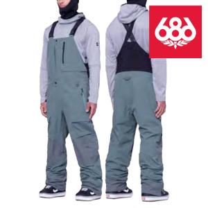 スノーボード ウェア パンツ シックスエイトシックス 686 MEN'S GORE-TEX STRETCH DISPATCH BIB Cypress Green ゴアテックス ビブパンツ 23-24 日本正規品｜sports-ex