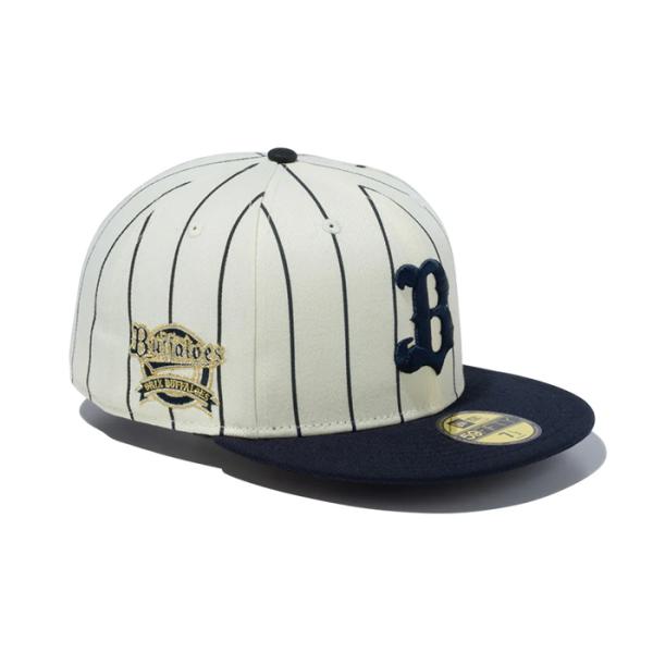 ニューエラ NEW ERA 59FIFTY オリックス・バファローズ クローム ピンストライプ ネイ...