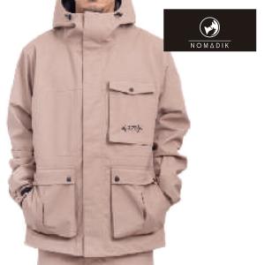 スノーボード ウェア ジャケット ノマディック NOMADIK 777 JKT Beige UNISEX RELAXED FIT リラックスフィット メンズ レディース 男性 女性 23-24 日本正規品｜sports-ex