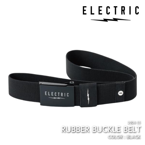 日本正規品 ベルト エレクトリック ELECTRIC RUBBER BUCKLE BELT Blac...