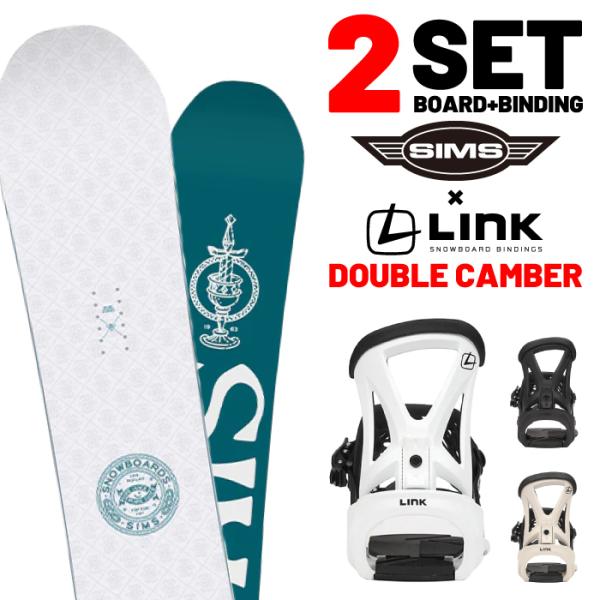 日本正規品 取付可能 スノーボード ビンディング 2点セット シムス SIMS JOKER Whit...