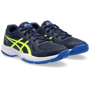 asics アシックス UPCOURT 6 GS（キッズ） ジュニアバレーボールシューズ 1074A045-401(Midnight/Safety Yellow)